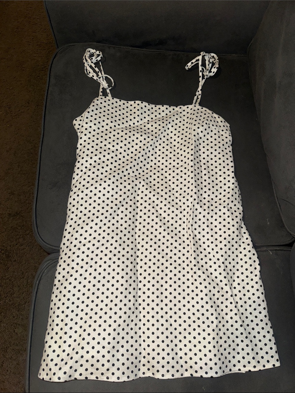 Reformation polka dot dress size medium